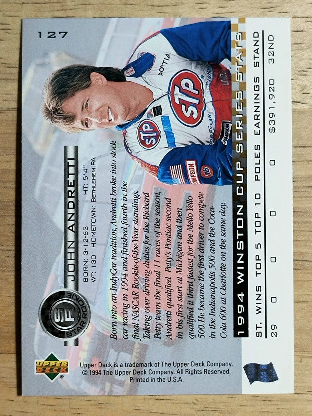 1995 Upper Deck #127 John Andretti