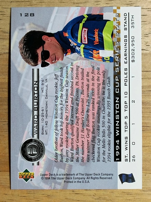 1995 Upper Deck #128 Ward Burton