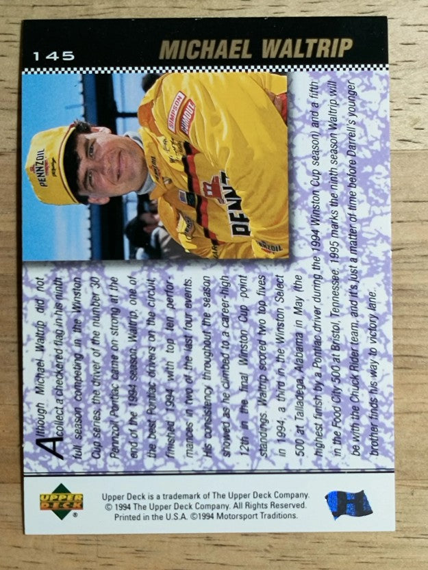 1995 Upper Deck #145 Michael Waltrip's Car