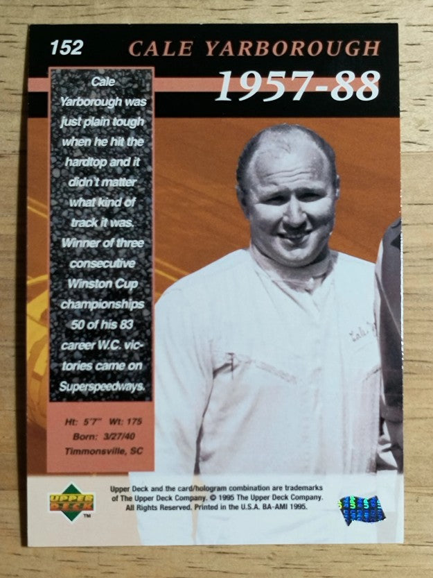 1995 Upper Deck #152 Cale Yarborough SL