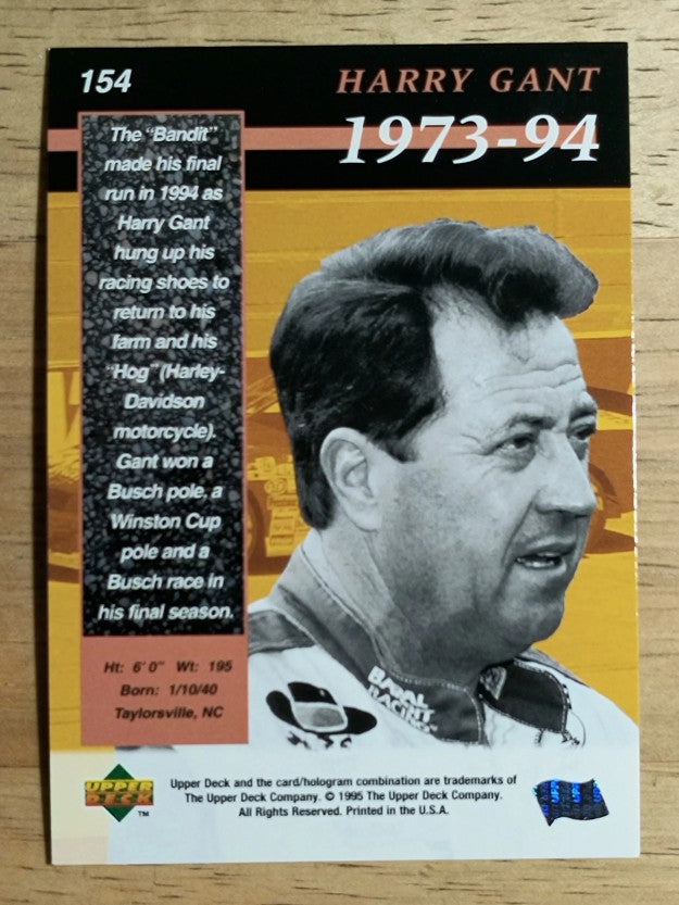 1995 Upper Deck #154 Harry Gant SL