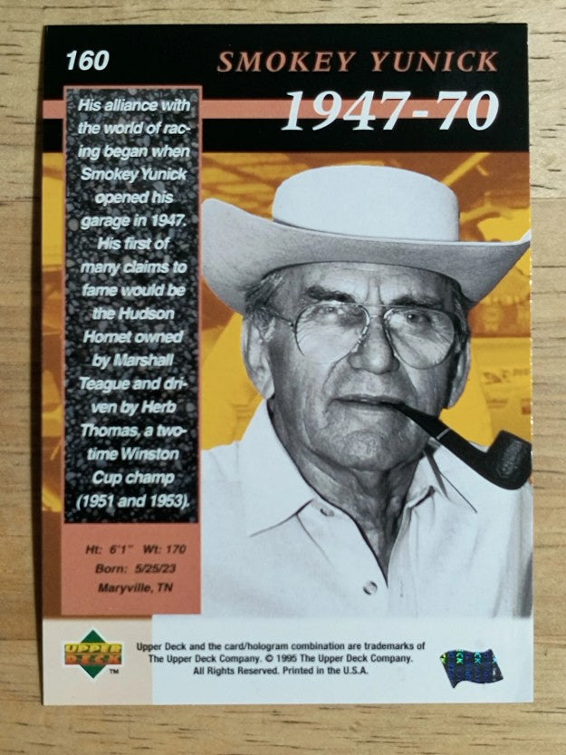 1995 Upper Deck #160 Smokey Yunick SL