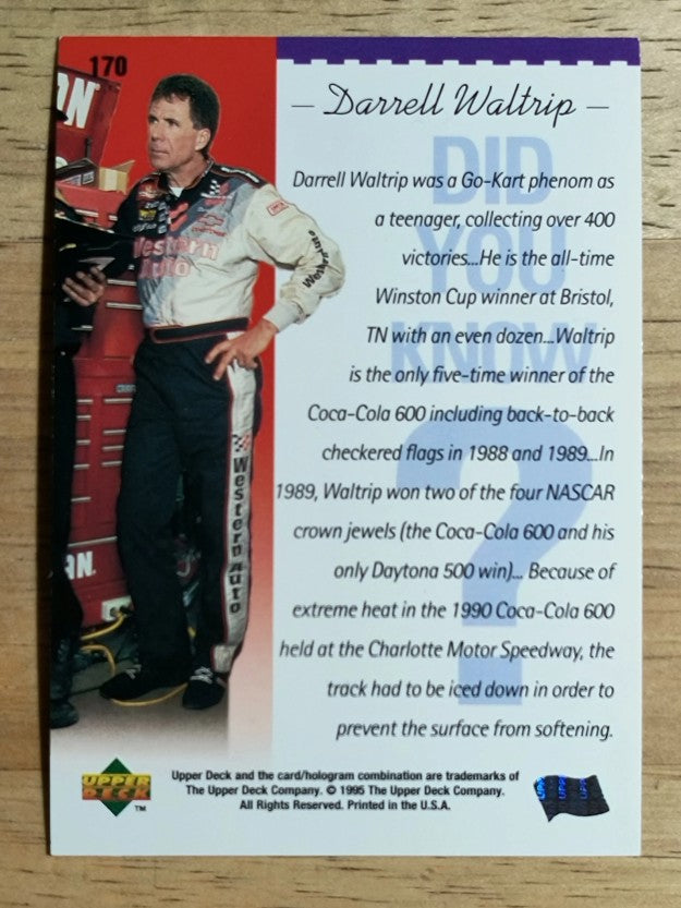 1995 Upper Deck #170 Darrell Waltrip DYK