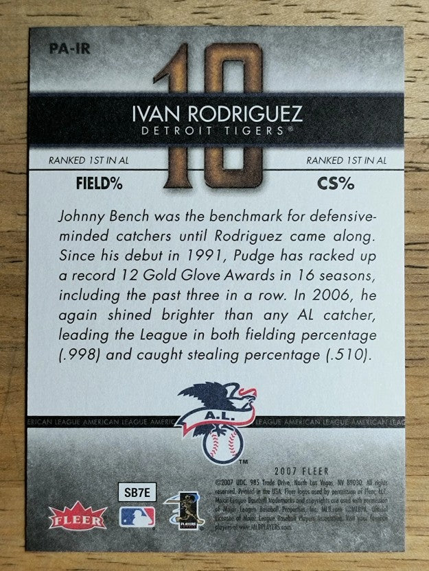 2007 Fleer Perfect 10 #IR Ivan Rodriguez