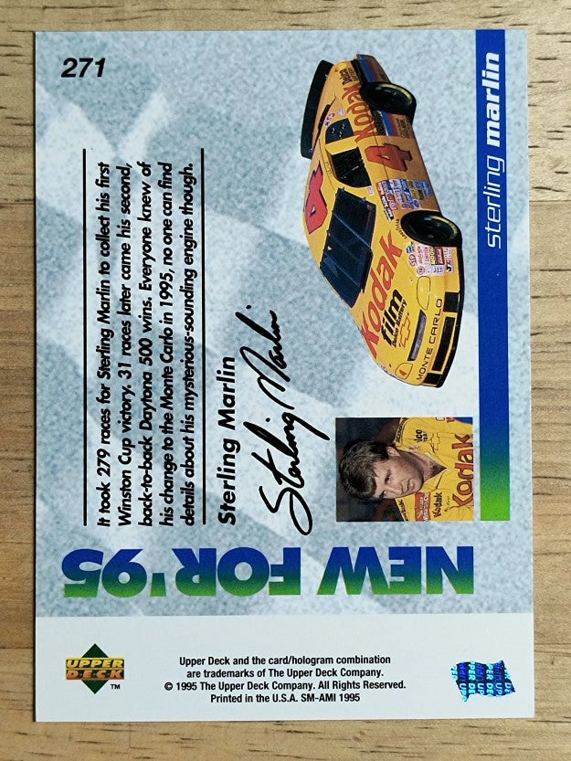 1995 Upper Deck #271 Sterling Marlin's Car