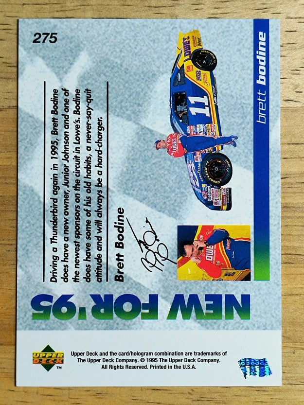1995 Upper Deck #275 Brett Bodines Car