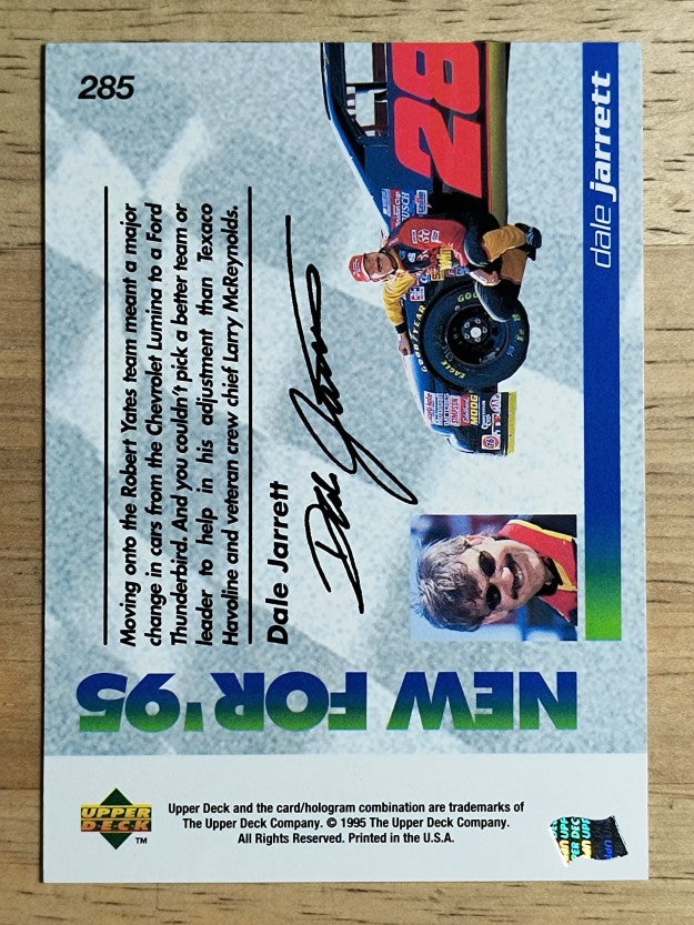 1995 Upper Deck #285 Dale Jarrett's Car