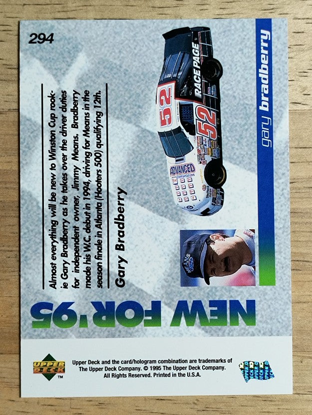 1995 Upper Deck #294 Gary Bradberry's Car
