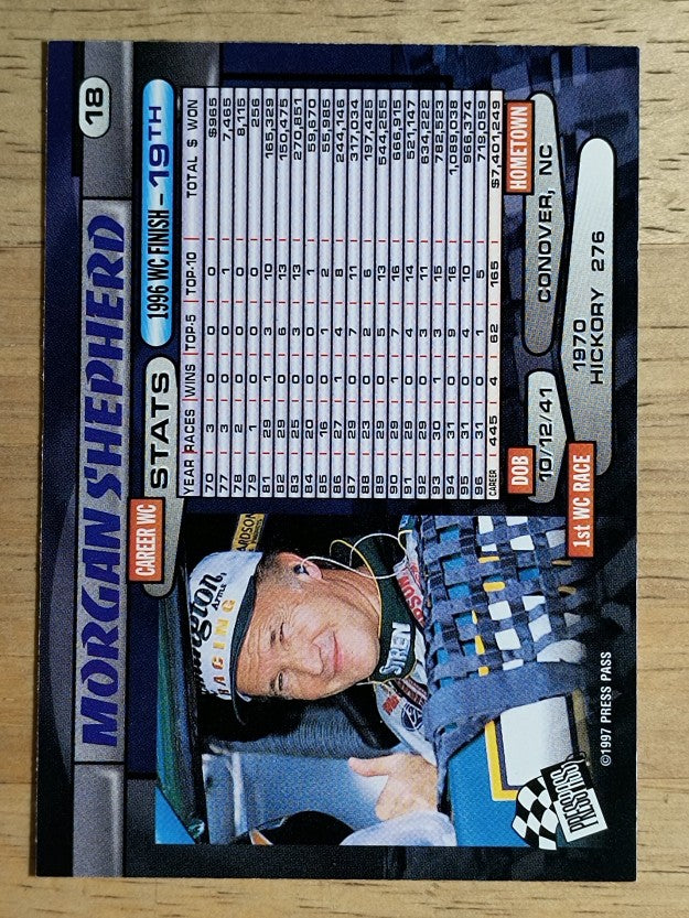 1997 Press Pass #18 Morgan Shepherd