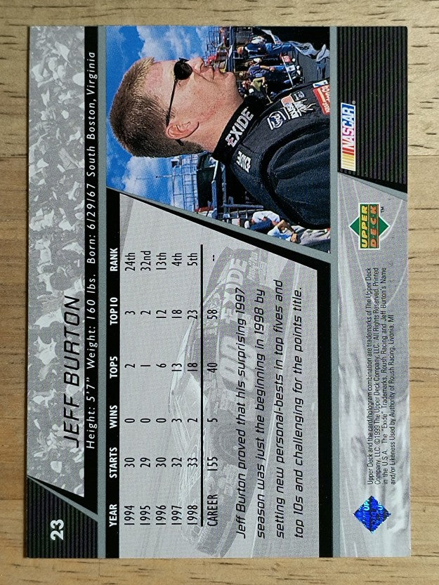 1999 Upper Deck Victory Circle #23 Jeff Burton