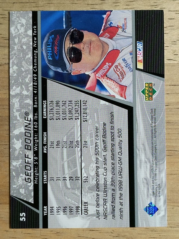 1999 Upper Deck Victory Circle #55 Geoff Bodine's Car