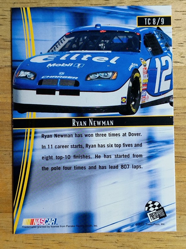 2007 VIP Trophy Club #TC8 Ryan Newman