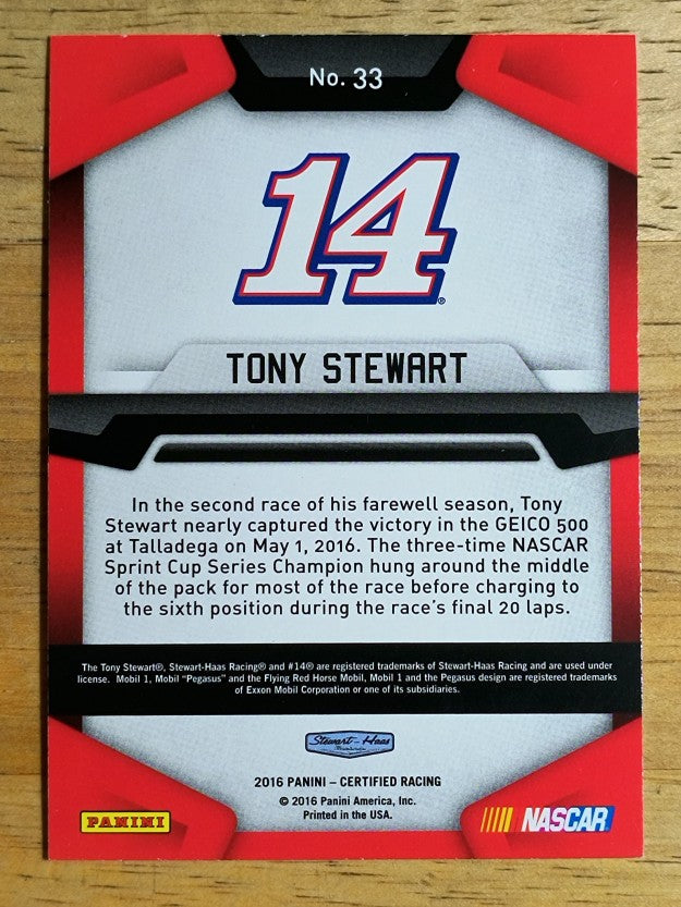 2016 Certified #33 Tony Stewart