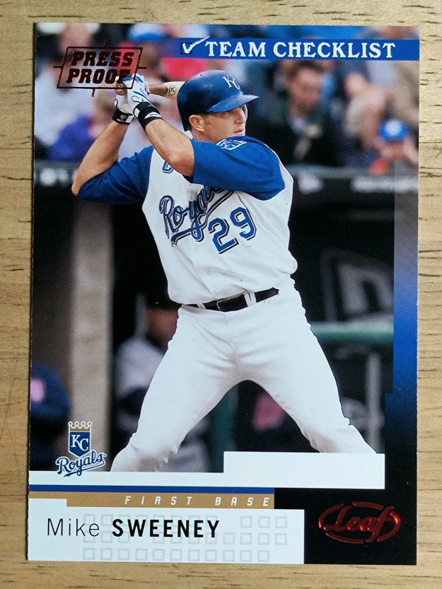 2004 Leaf Press Proofs Red #278 Mike Sweeney TC