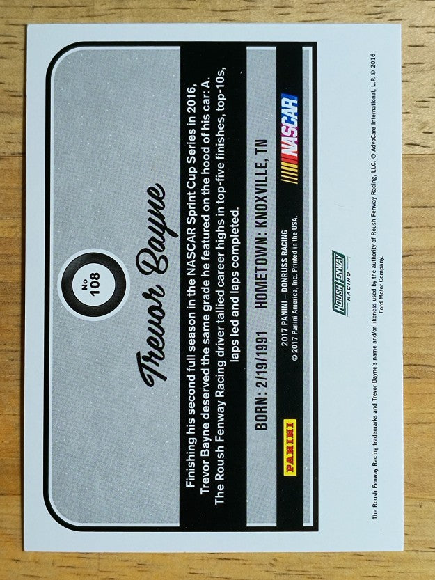 2017 Donruss #108 Trevor Bayne DUALS