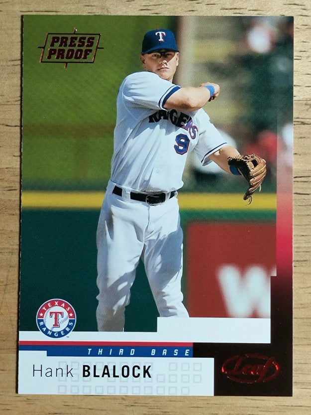 2004 Leaf Press Proofs Red #88 Hank Blalock