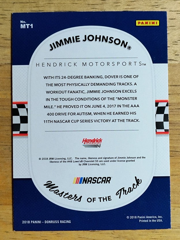2018 Donruss Masters of the Track #1 Jimmie Johnson (NM)