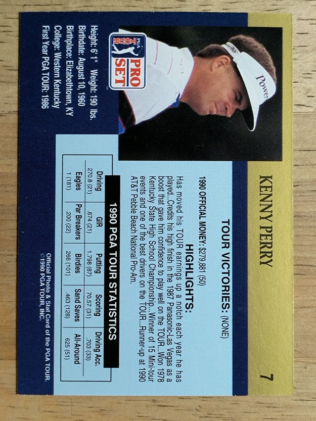 1990 Pro Set #7 Kenny Perry RC