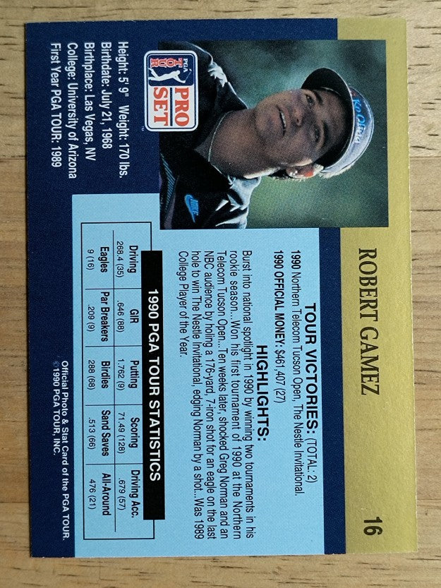 1990 Pro Set #16 Robert Gamez RC