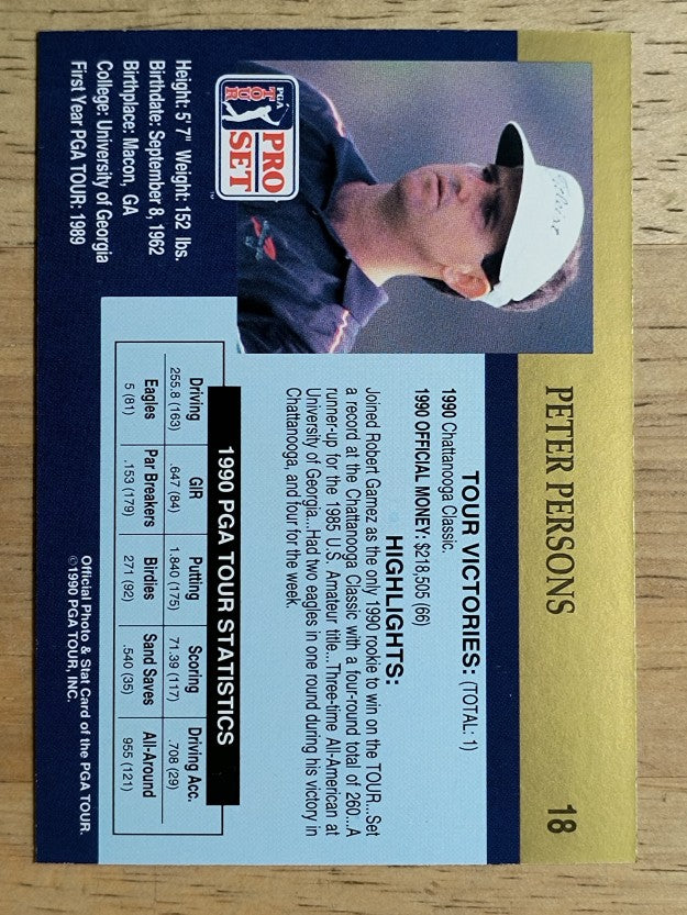 1990 Pro Set #18 Peter Persons RC
