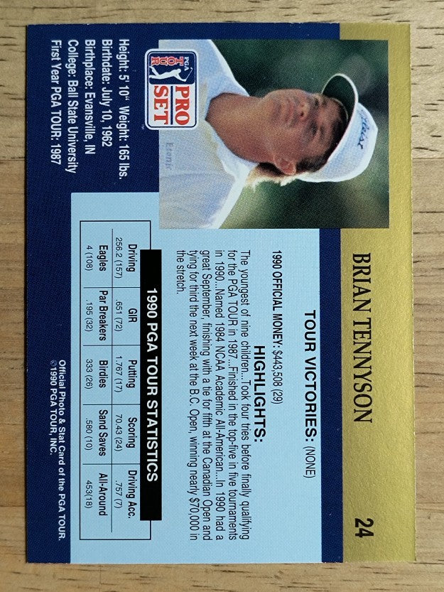 1990 Pro Set #24 Brian Tennyson RC