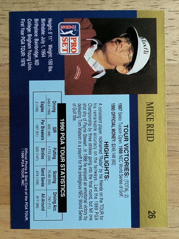 1990 Pro Set #26 Mike Reid