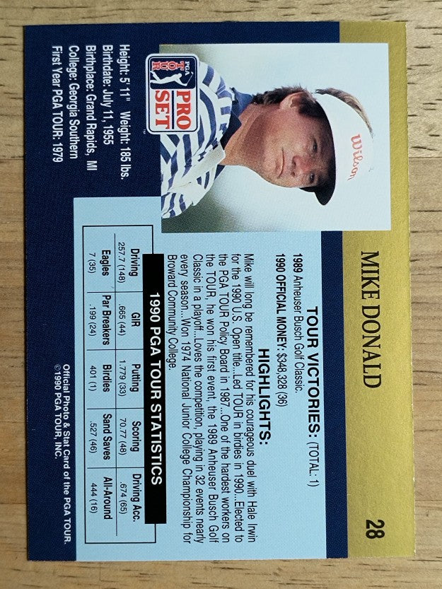 1990 Pro Set #28 Mike Donald RC