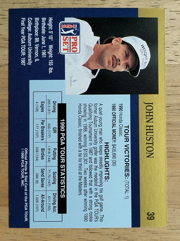 1990 Pro Set #39 John Huston RC