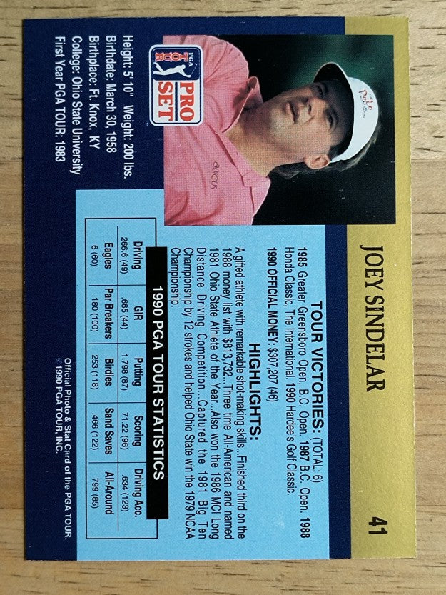 1990 Pro Set #41 Joey Sindelar RC