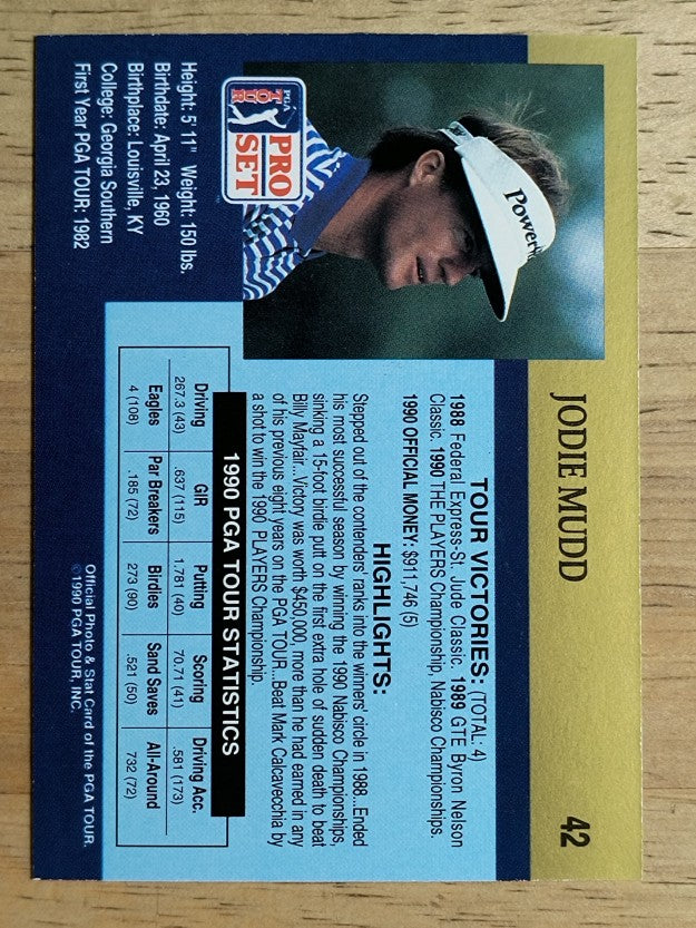 1990 Pro Set #42 Jodie Mudd RC