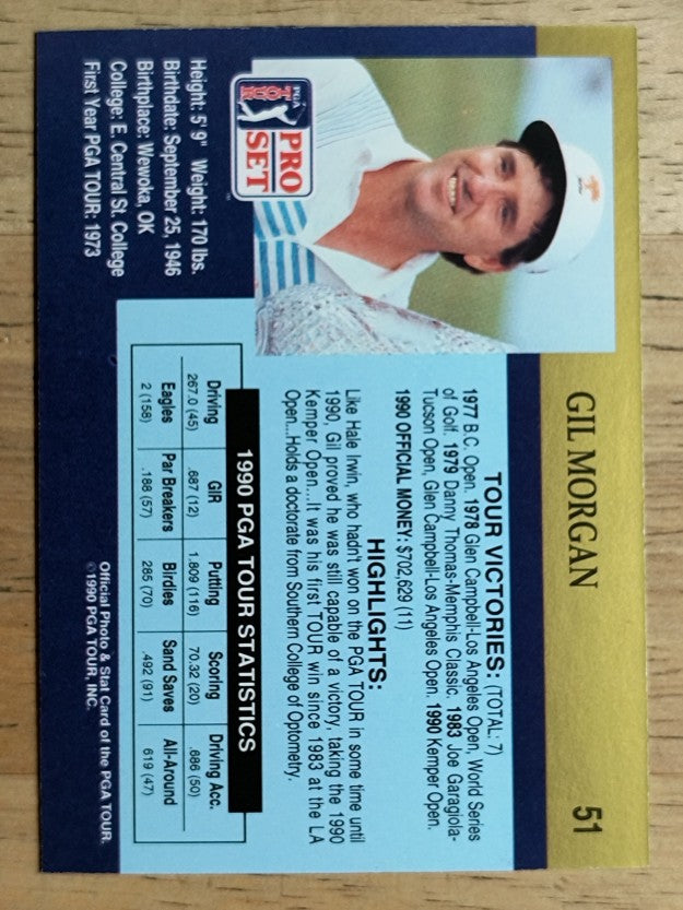 1990 Pro Set #51 Gil Morgan