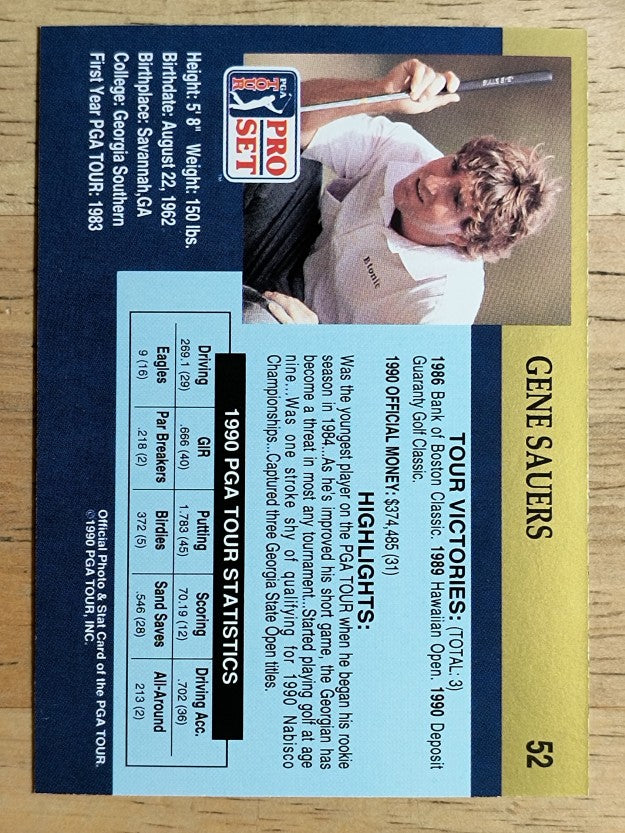 1990 Pro Set #52 Gene Sauers RC