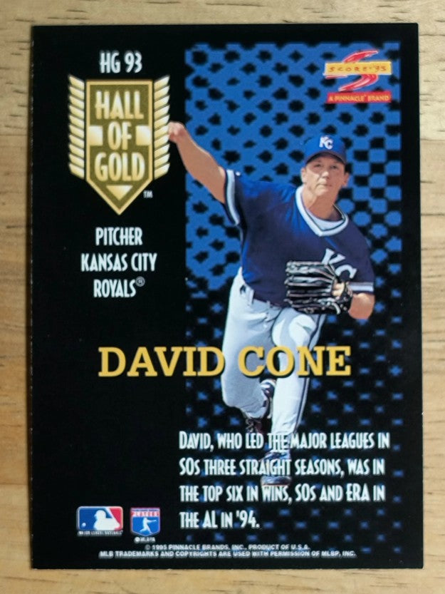 1995 Score Hall of Gold #HG93 David Cone