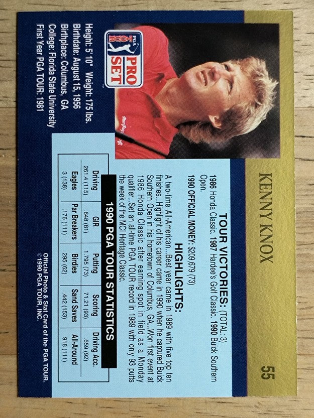 1990 Pro Set #55 Kenny Knox RC