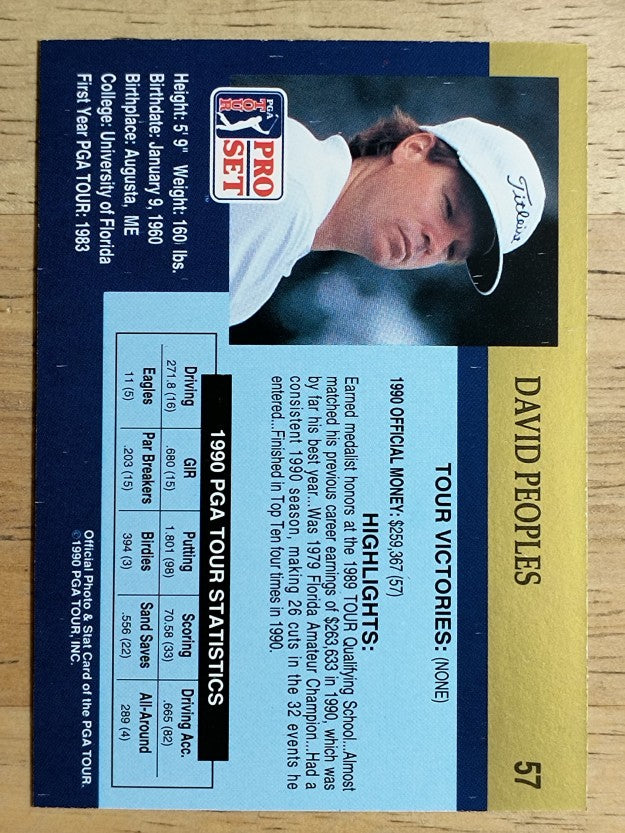1990 Pro Set #57 David Peoples RC
