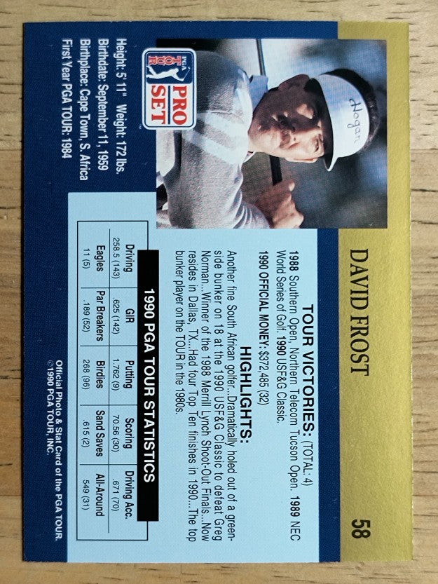 1990 Pro Set #58 David Frost RC