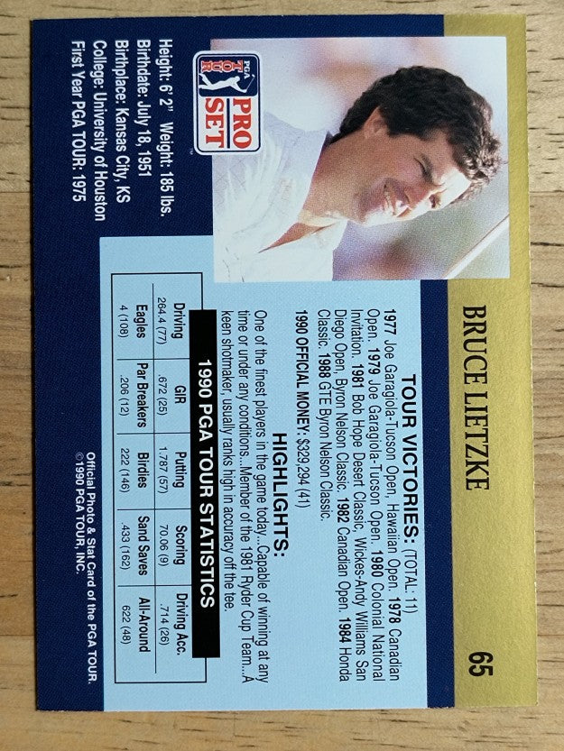 1990 Pro Set #65 Bruce Lietzke