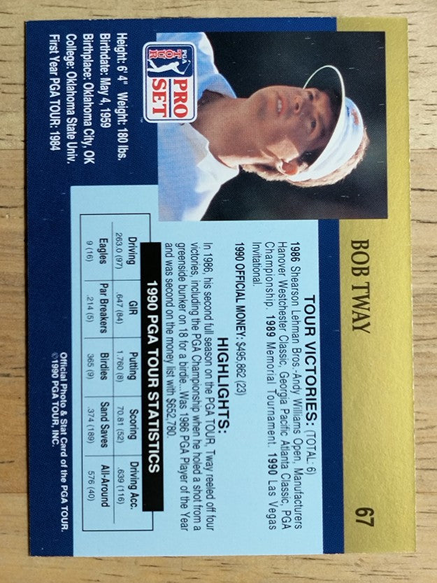 1990 Pro Set #67 Bob Tway RC