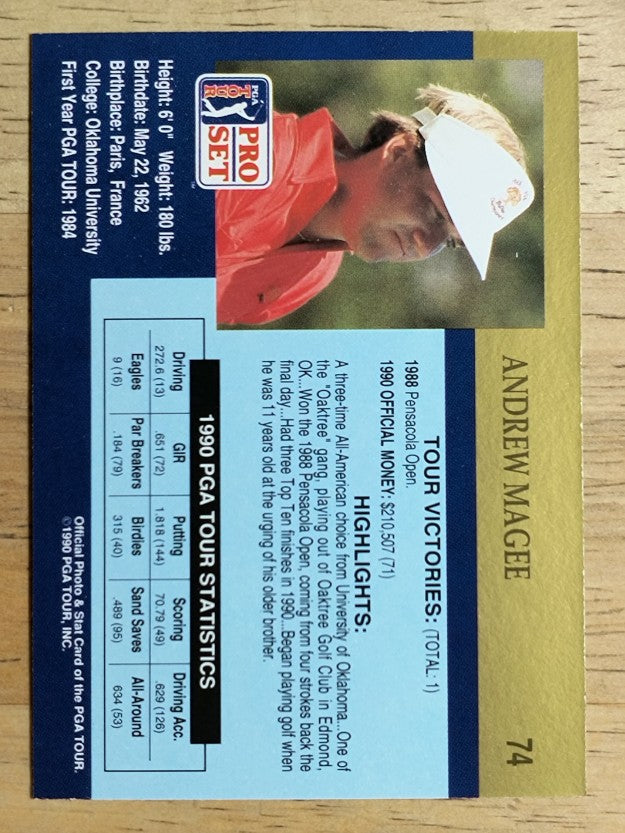 1990 Pro Set #74 Andrew Magee RC