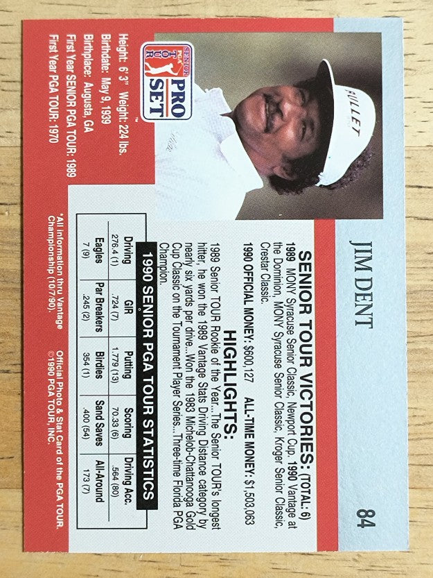 1990 Pro Set #84 Jim Dent RC