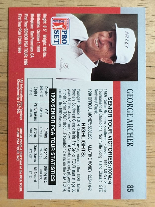 1990 Pro Set #85 George Archer