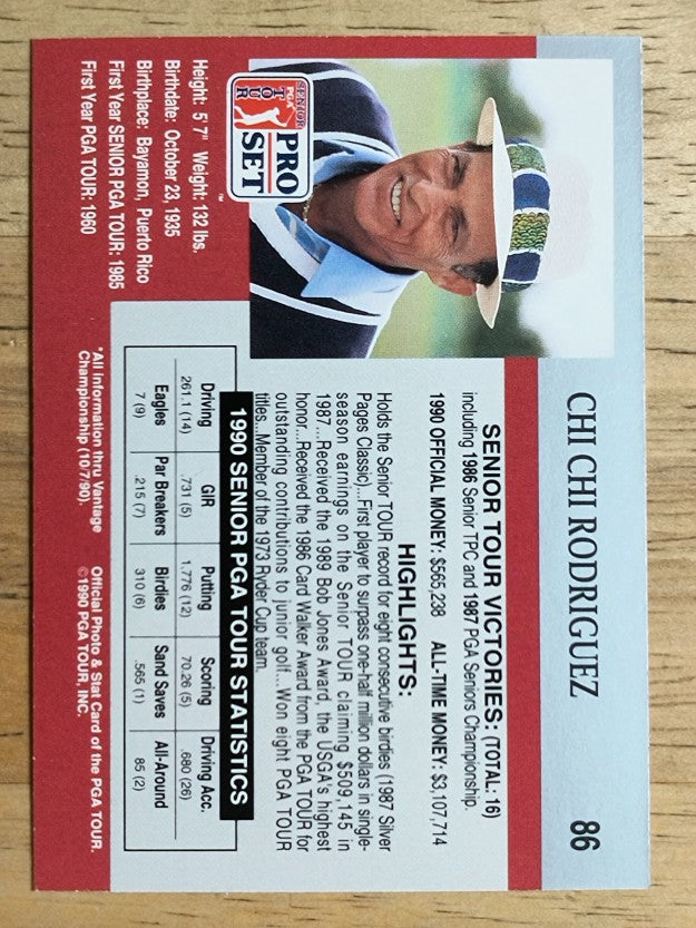 1990 Pro Set #86 Chi Chi Rodriguez RC