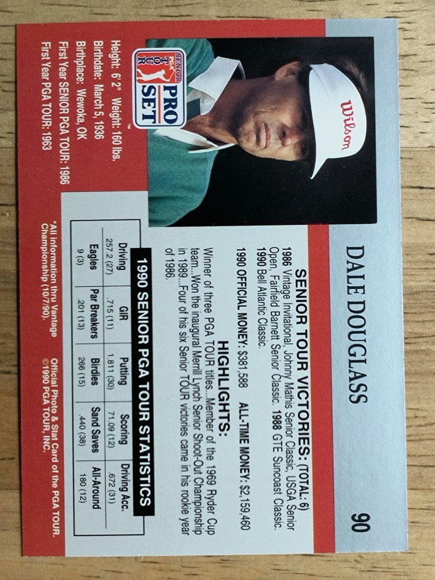 1990 Pro Set #90 Dale Douglass RC