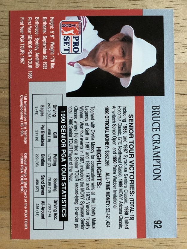 1990 Pro Set #92 Bruce Crampton RC