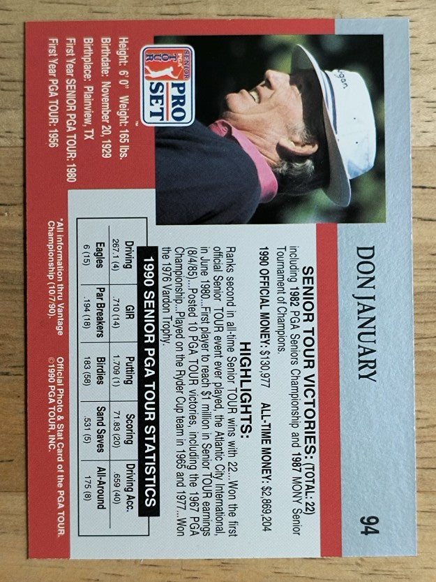 1990 Pro Set #94 Don January RC