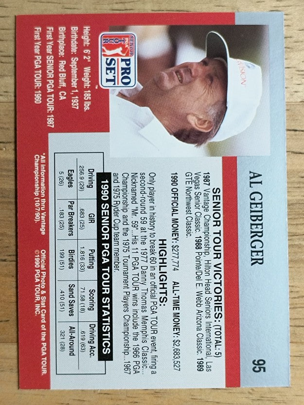 1990 Pro Set #95 Al Geiberger RC