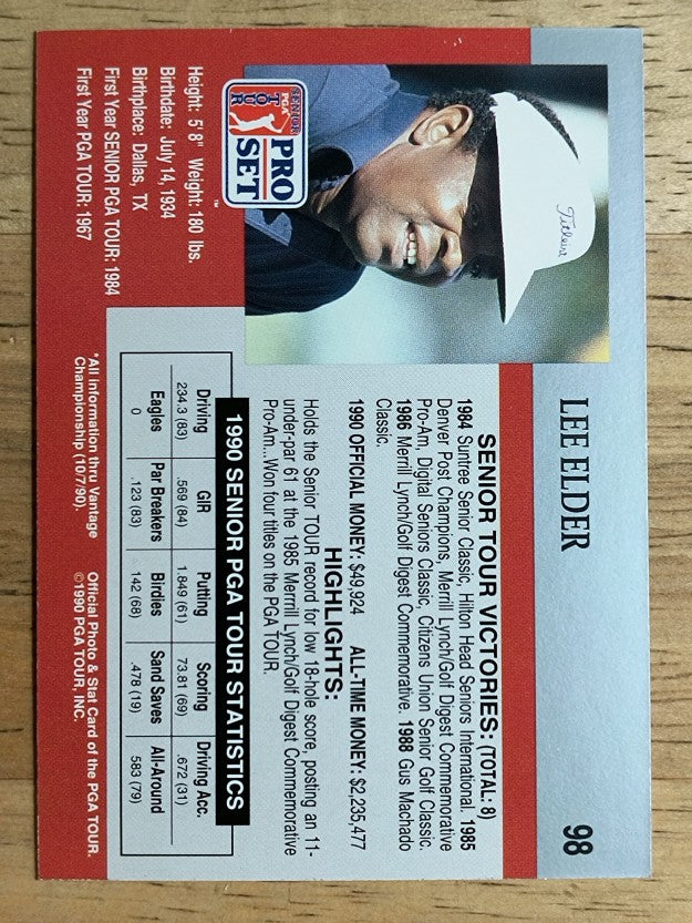 1990 Pro Set #98 Lee Elder RC