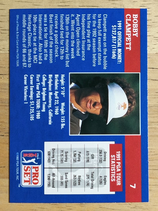 1992 Pro Set #7 Bobby Clampett