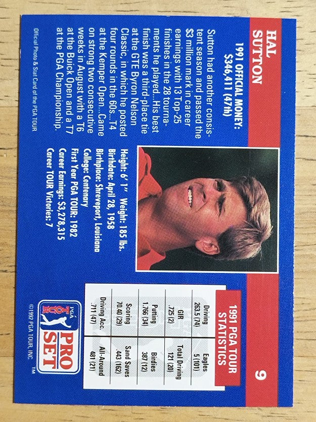 1992 Pro Set #9 Hal Sutton