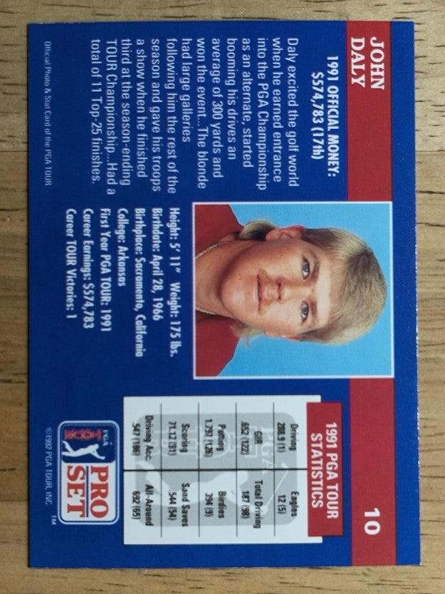 1992 Pro Set #10 John Daly